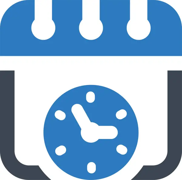 Calendar Time Schedule Icon — Stock Vector