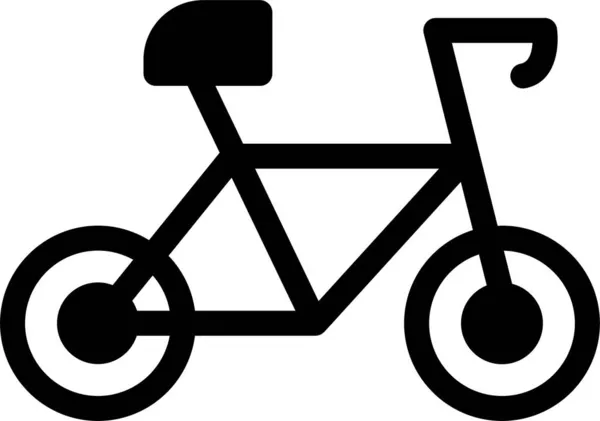 Bicicleta Circo Icono Del Ciclo Estilo Sólido — Vector de stock