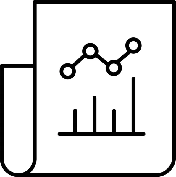 Document Diagram Bar Icon — Stock Vector