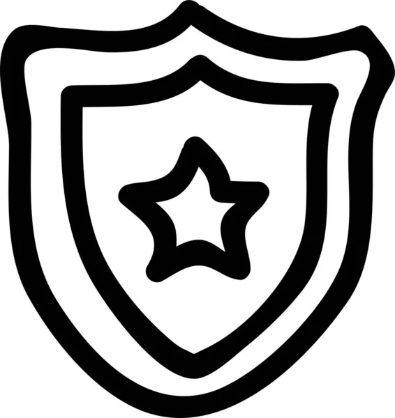 Schutz Safe Symbol Handgezeichnetem Stil — Stockvektor