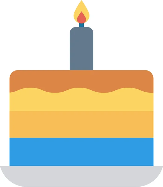 パン屋さんのお誕生日ケーキのアイコン — ストックベクタ