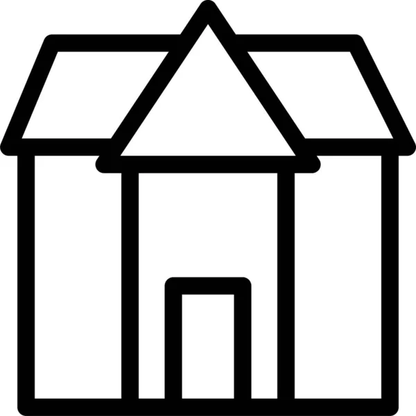 Building Home House Icon Outline Style — Stock Vector