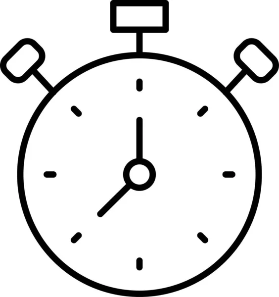 Alarma Campana Reloj Icono Estilo Del Esquema — Vector de stock