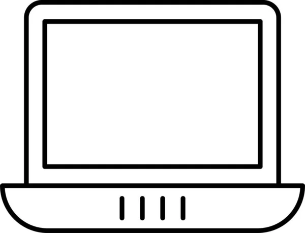 Icona Del Notebook Del Computer Portatile Gadget — Vettoriale Stock