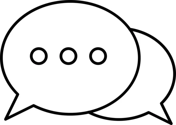 Message Speech Bubble Icon Outline Style — Stock Vector
