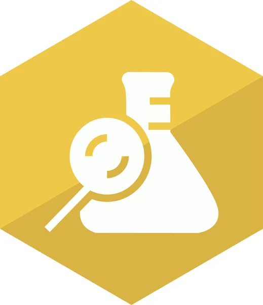 Lab Laboratory Magnifier Icon Flat Style — Stock Vector
