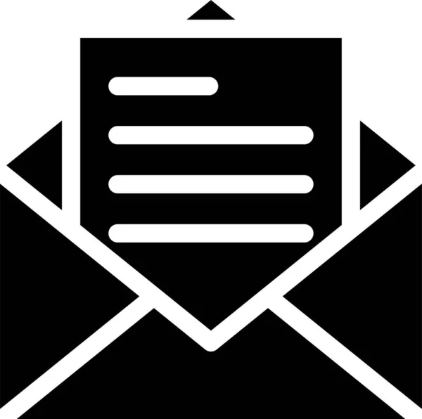 Icône Message Lettre Dans Style Solide — Image vectorielle