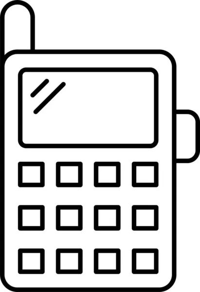 Icono Dispositivo Llamada Gadget Estilo Esquema — Vector de stock