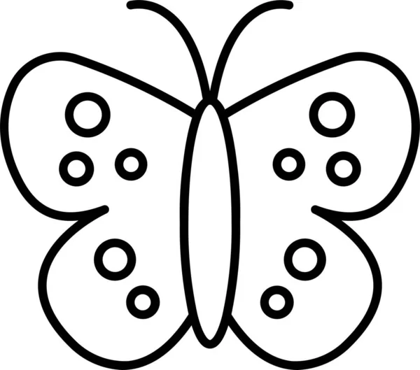 Mariposa Primavera Salvaje Icono — Vector de stock