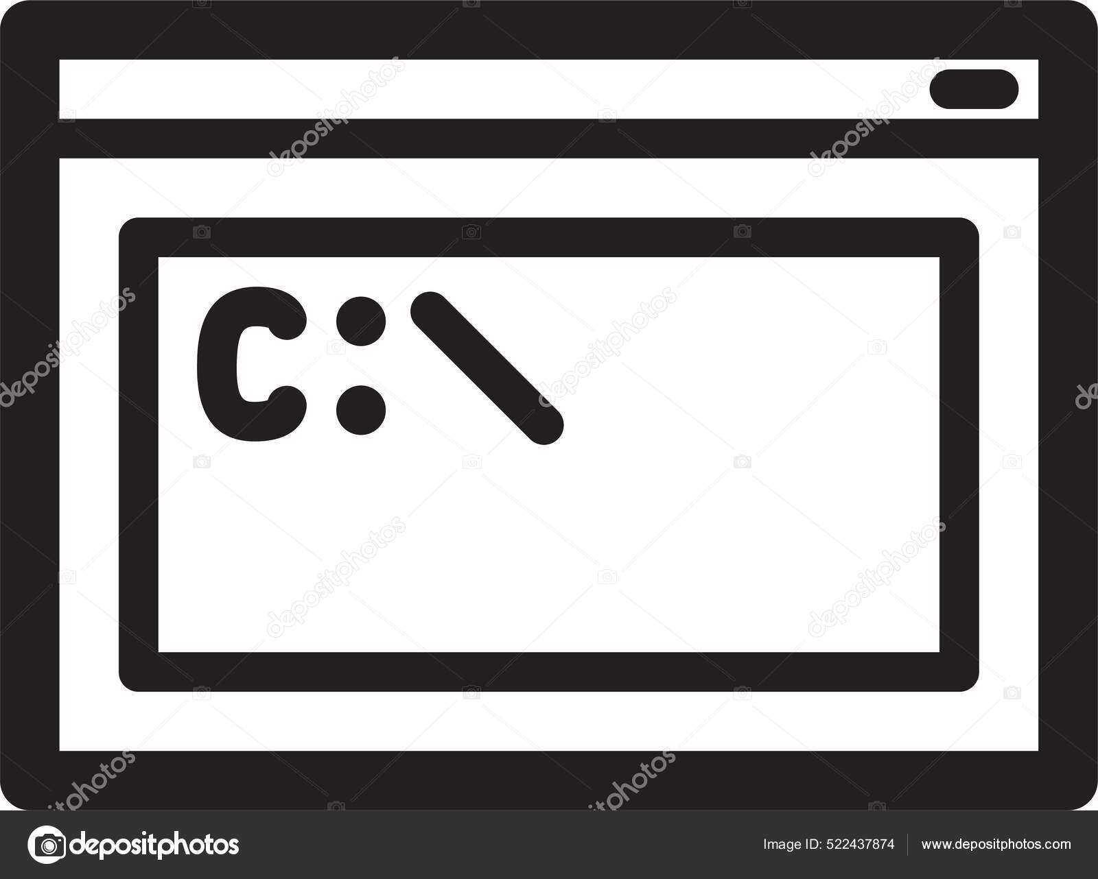 Command Console Line Icon Outline Style Stock Vector Image by ...