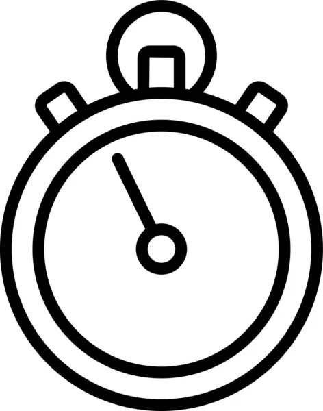 Stopwatch Stop Horloge Pictogram Omtrek Stijl — Stockvector