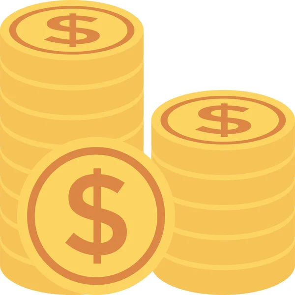 Ikona Dolara Gotówki Płaskim Stylu — Wektor stockowy