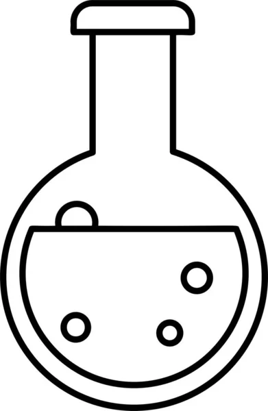 Icono Laboratorio Experimento Vaso Precipitados Estilo Esquema — Vector de stock