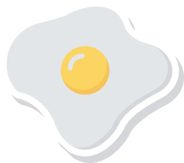 Petit Déjeuner Manger Icône Oeuf Dans Style Plat — Image vectorielle
