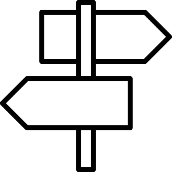 Wegweisendes Symbol Umrissstil — Stockvektor