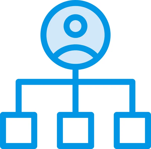 Icono Distribución Conexión Comunicación Estilo Contorno Rellenado — Vector de stock