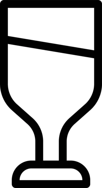 Пивной Напиток Стеклянный Значок Стиле Наброска — стоковый вектор