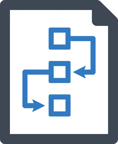 Proje Stratejisi Çalışma Akışı Simgesi Sağlam Biçimdedir — Stok Vektör