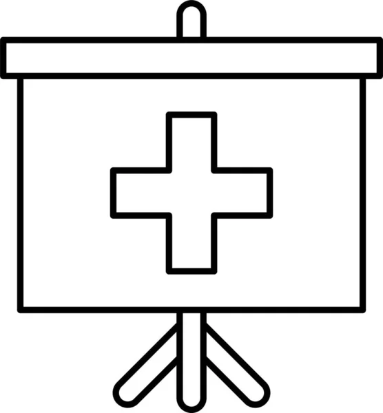 Tablero Gráfico Del Hospital Icono — Vector de stock