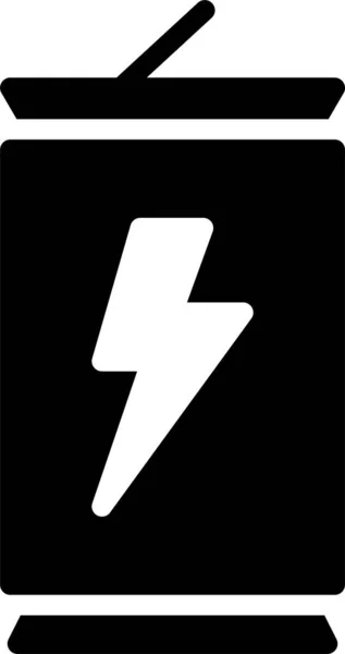Huidige Energie Flash Icoon Massieve Stijl — Stockvector