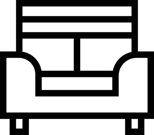 Декор Меблів Будинку Значок Стилі Контур — стоковий вектор