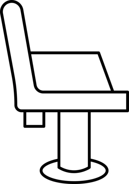 Καρέκλα Κουρείο Εικονίδιο — Διανυσματικό Αρχείο