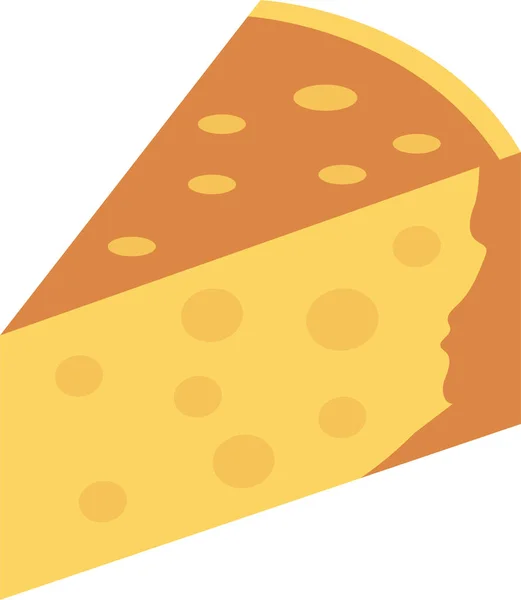 Κέικ Τυρί Εικονίδιο Μάφιν Επίπεδη Στυλ — Διανυσματικό Αρχείο