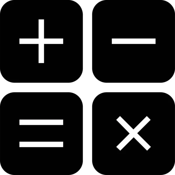 Υπολογισμός Εικονίδιο Αριθμομηχανή Στερεό Στυλ — Διανυσματικό Αρχείο