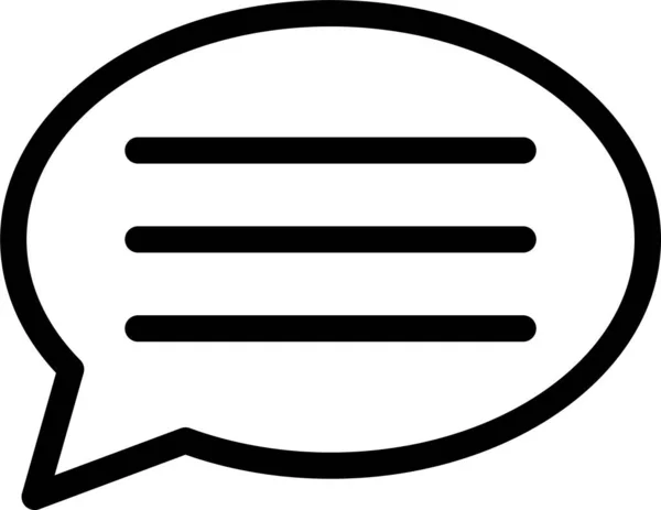 Bubble Chat Commentaar Pictogram Grote Lijnen Stijl — Stockvector