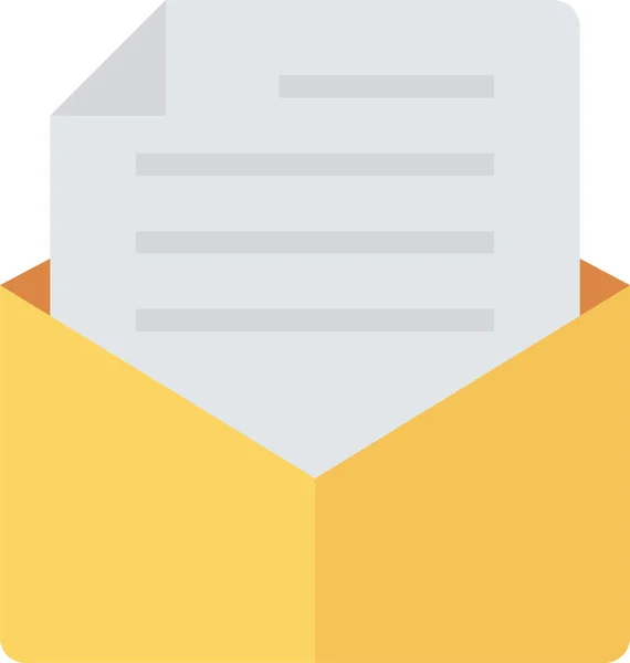 Mensaje Correo Carta Icono Estilo Plano — Archivo Imágenes Vectoriales