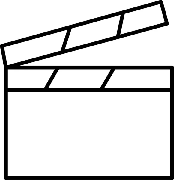 Clapperboard Film Cinéma Icône — Image vectorielle