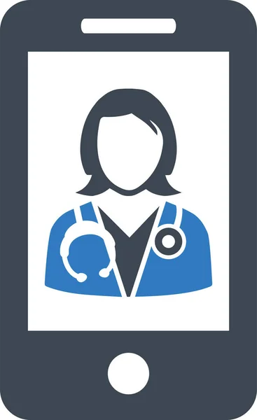 Appointment Call Doctor Medical Help Icon Flat Style — Stock Vector