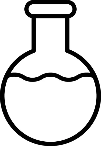 Ikona Edukacji Chemicznej Nauki Zarysie Stylu — Wektor stockowy