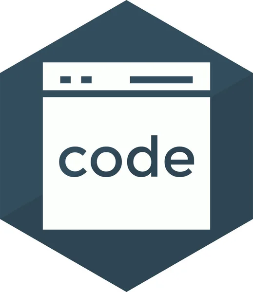 Codificación Icono Del Programa Desarrollo Estilo Plano — Archivo Imágenes Vectoriales