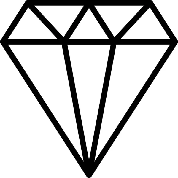 Diamond Finance Gem Icon Outline Style — Stock Vector
