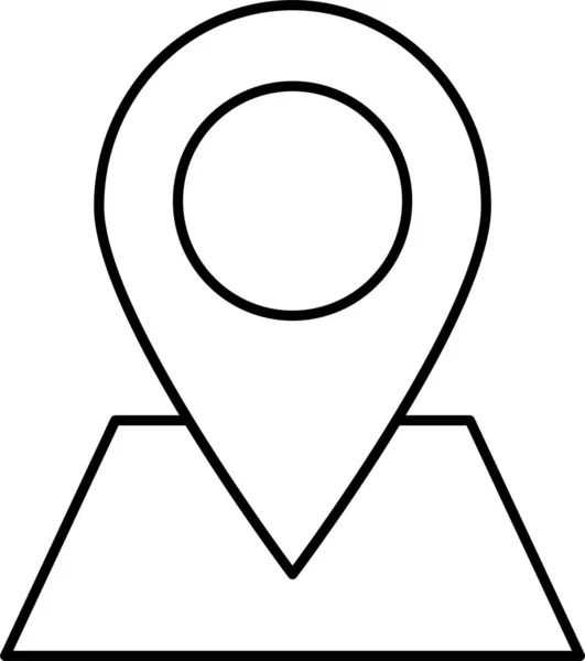 Gps Locatie Kaart Pictogram — Stockvector