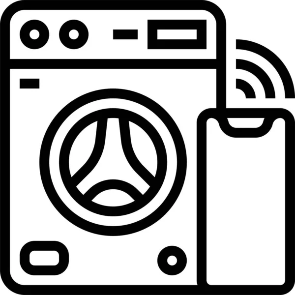 Iot Laundry Smart Icon — Stock Vector