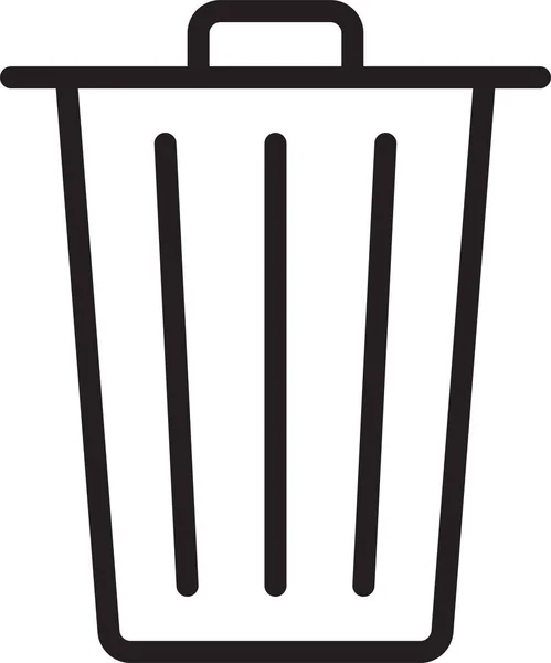 Bin Design Essential Icon — Stock Vector