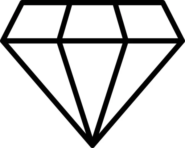 Diamant Juweel Glamour Icoon — Stockvector