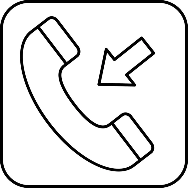 Unterstützung Telefon Eingehenden Symbol — Stockvektor