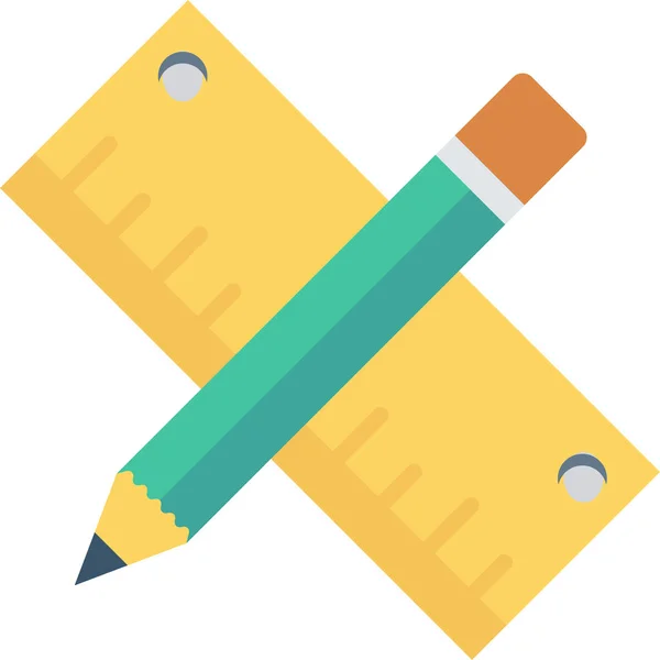 Edit Pencil Write Icon Flat Style — Stock Vector