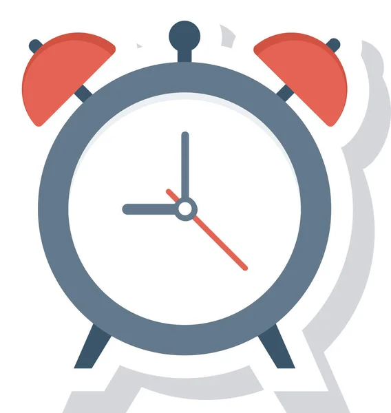 Reloj Despertador Icono Del Temporizador Estilo Plano — Vector de stock