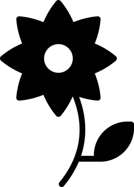 Fleur Camomille Fleur Icône Dans Style Solide — Image vectorielle