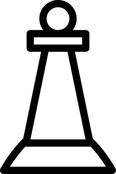 Значок Фігури Шахової Гри Стилі Контур — стоковий вектор