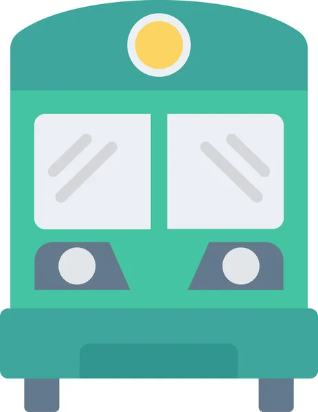 客车运输图标 平板式 — 图库矢量图片