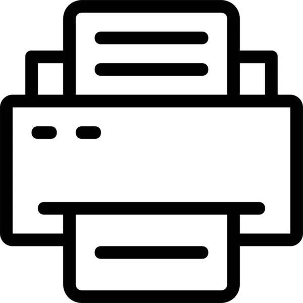 Ordenador Faxmachine Icono Máquina Estilo Esquema — Vector de stock