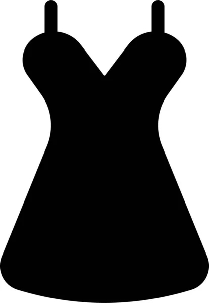Ύφασμα Φόρεμα Μόδας Εικονίδιο Στερεό Στυλ — Διανυσματικό Αρχείο