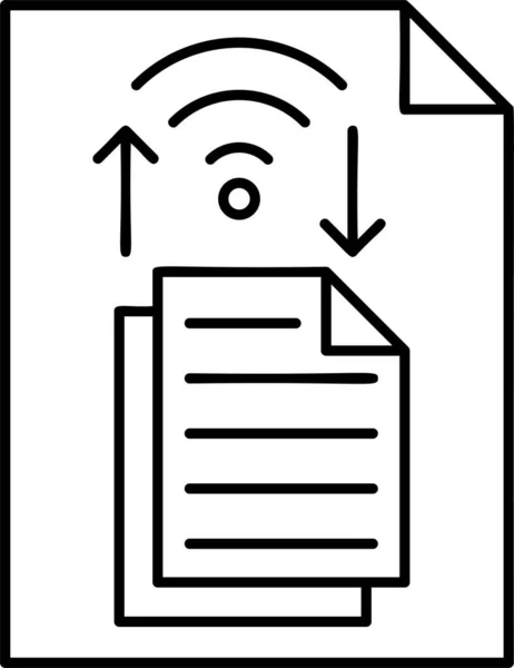 Icono Página Del Archivo Documento Estilo Esquema — Vector de stock