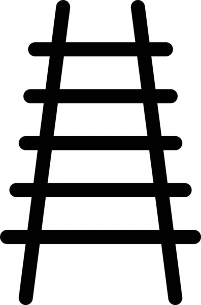 Climb Ladder Move Icon Solid Style — Stockvektor