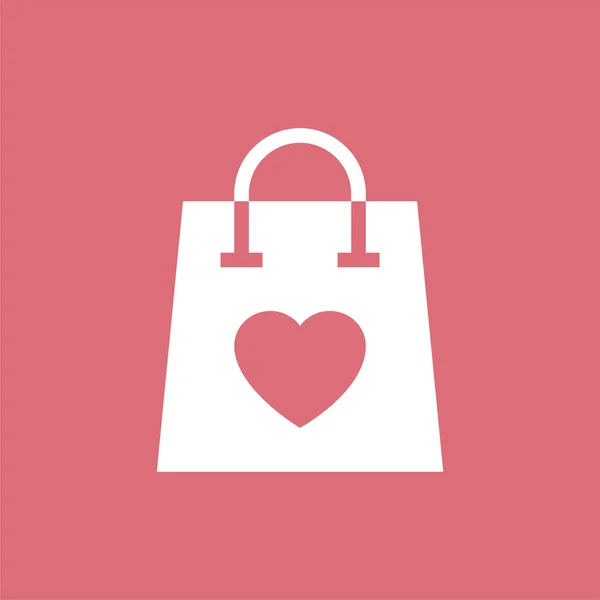 Τσάντα Αγαπημένο Εικονίδιο Καρδιά Στυλ Σήμα — Διανυσματικό Αρχείο